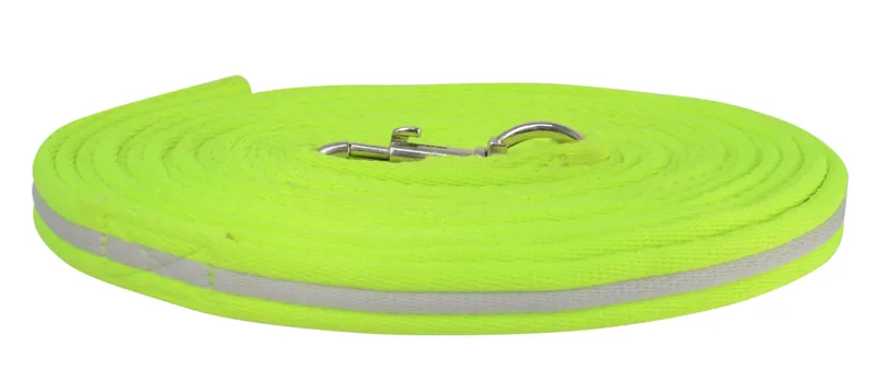 Hy Equestrian Reflector Lunge Rein - Yellow